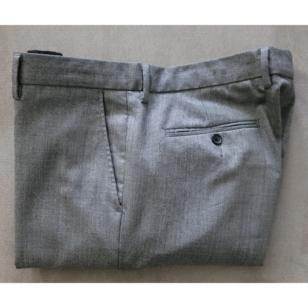 J. Crew‎ Men's Slim Bedford Grey Flat Front Dress Pants Size 34 X 30